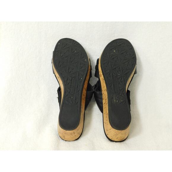 Kim Rogers Black Sandle Skide on Wedge Heel Shoes - 7 M - Picture 5 of 5
